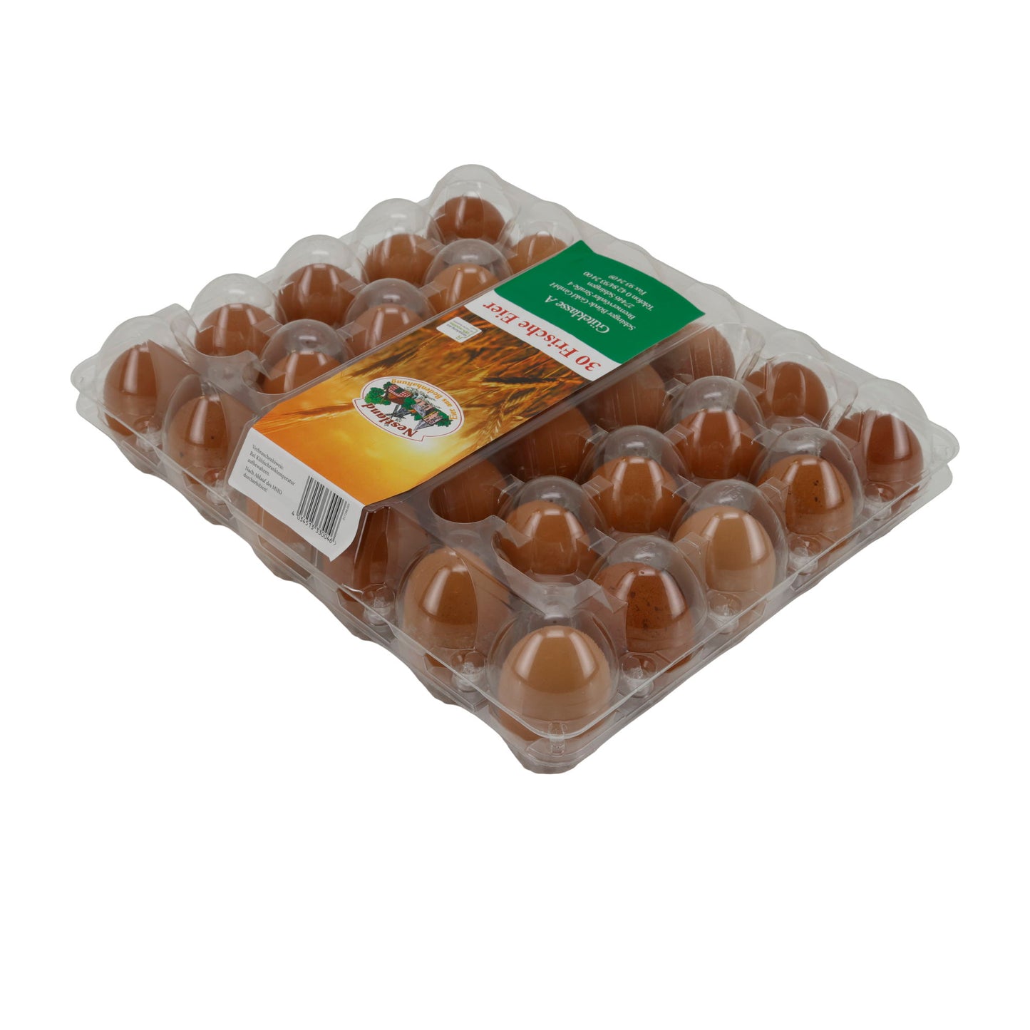 Frische Eier Nestland | Güteklasse A | Aus Bodenhaltung | 30 Stück