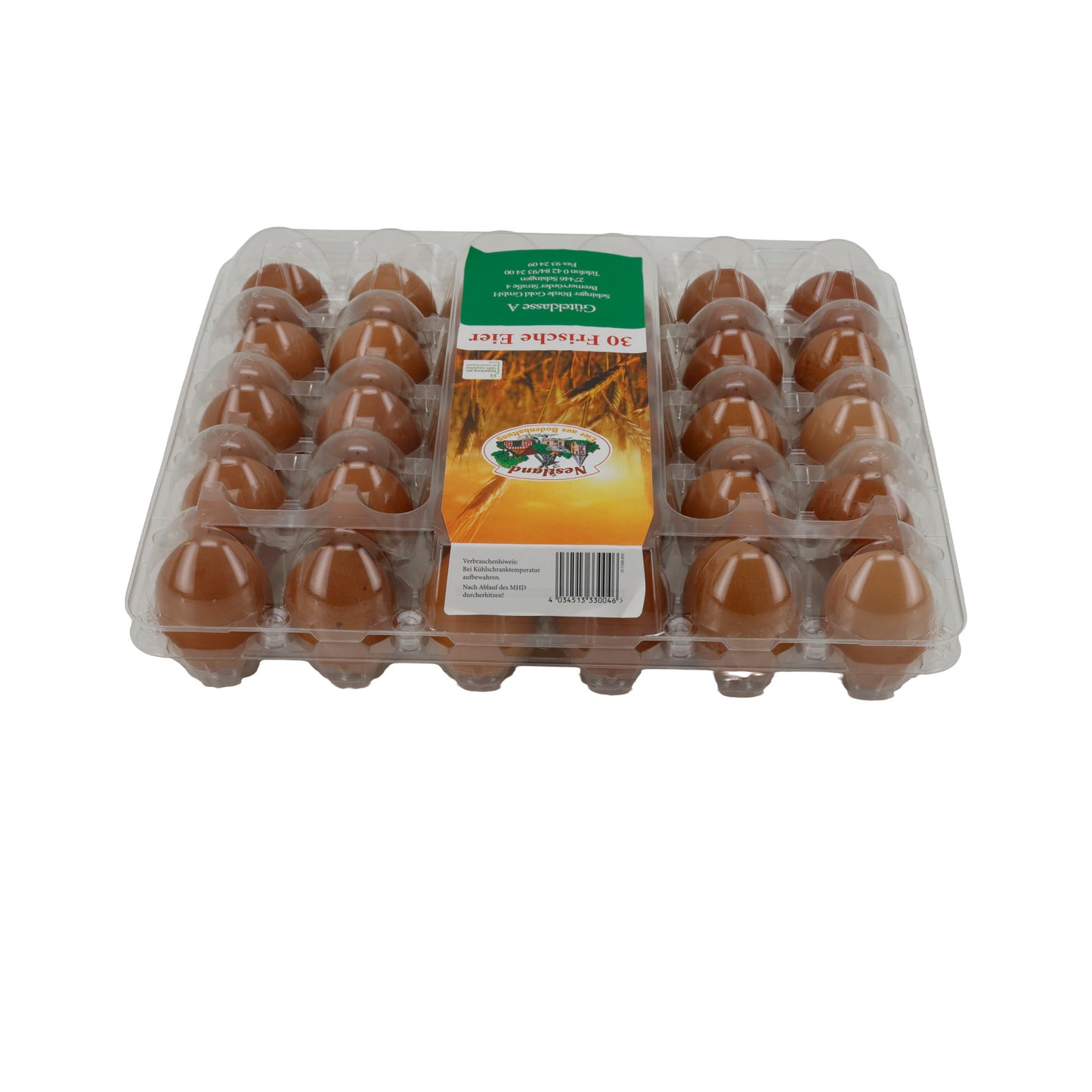 Frische Eier Nestland | Güteklasse A | Aus Bodenhaltung | 30 Stück