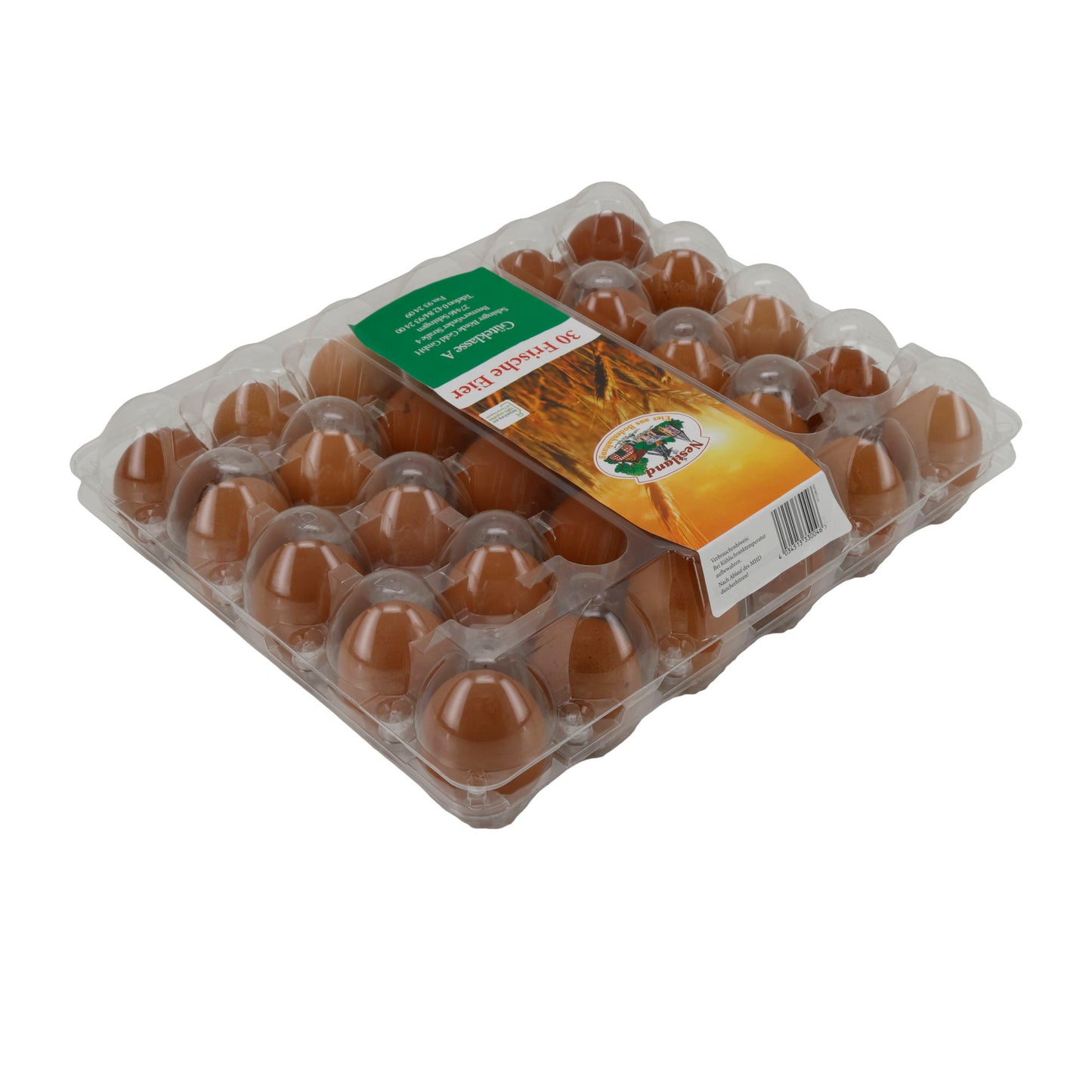 Frische Eier Nestland | Güteklasse A | Aus Bodenhaltung | 30 Stück