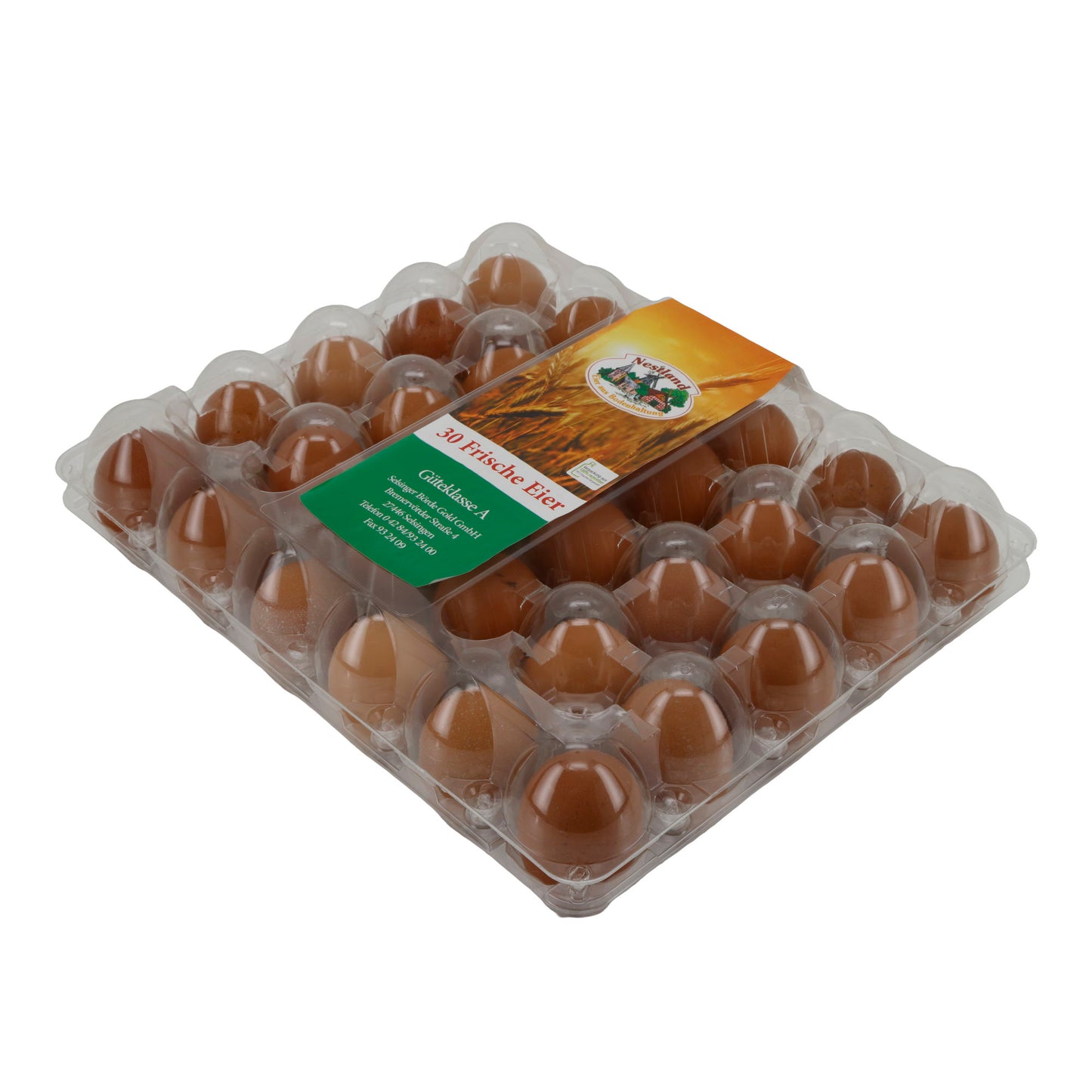 Frische Eier Nestland | Güteklasse A | Aus Bodenhaltung | 30 Stück