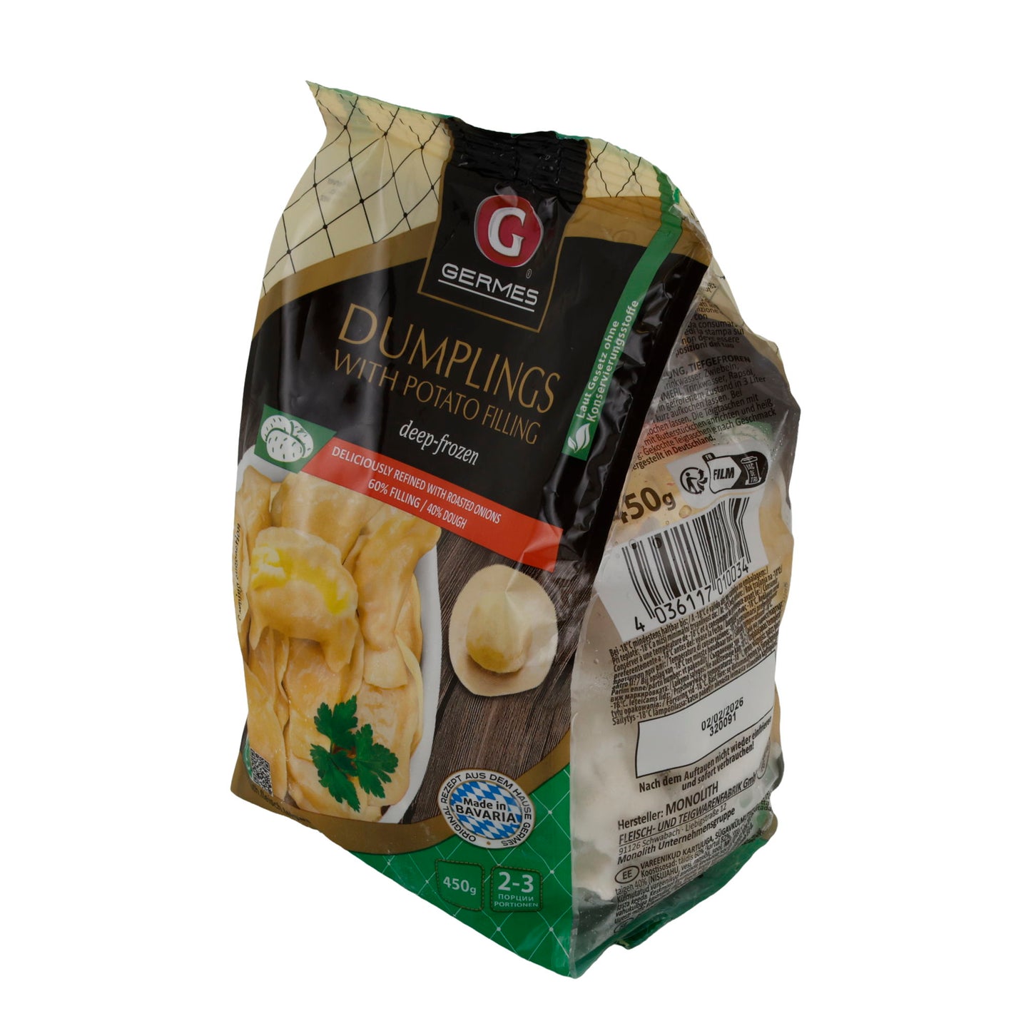 Teigtaschen Germes | Wareniki mit Quarkfüllung | Süß, vegetarisch, tiefgefroren | 450 g