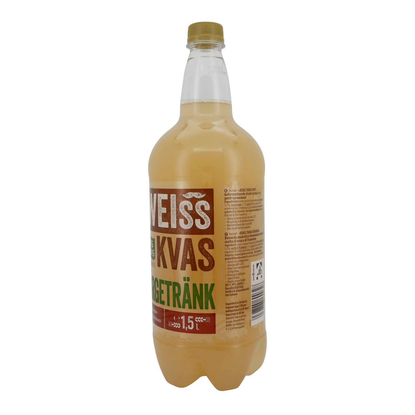 Bevanda fermentata rinfrescante Kvas Taras | con malto d'orzo e di frumento | 1,5L