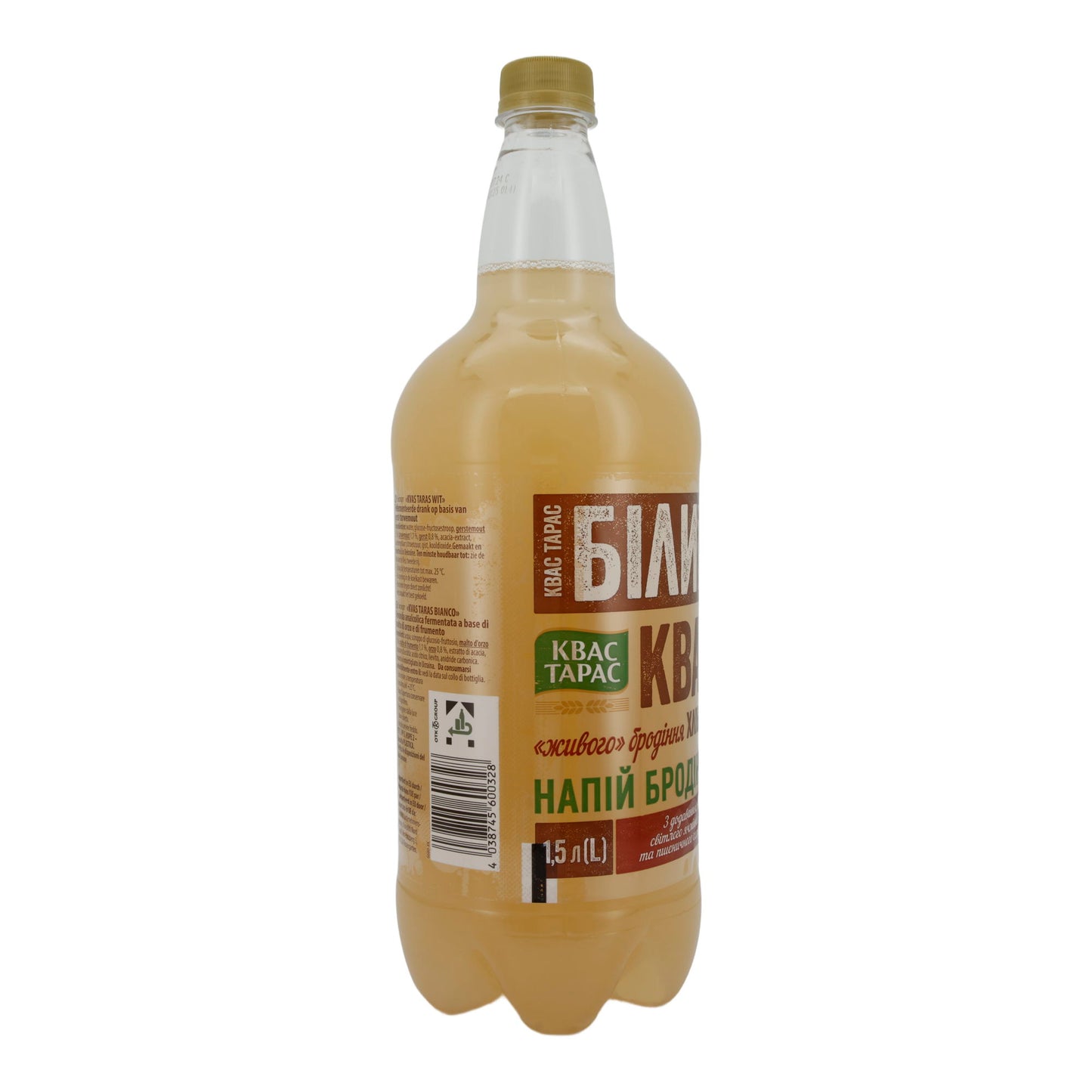 Bevanda fermentata rinfrescante Kvas Taras | con malto d'orzo e di frumento | 1,5L
