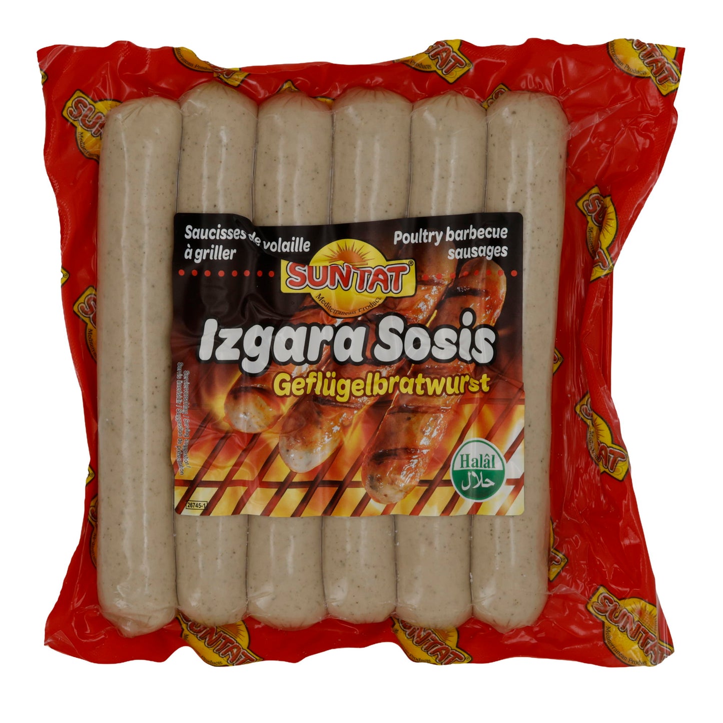 Bratwurst Suntat | Izgara Sosis | Halal Geflügel, Grill & Pfanne | 500 g