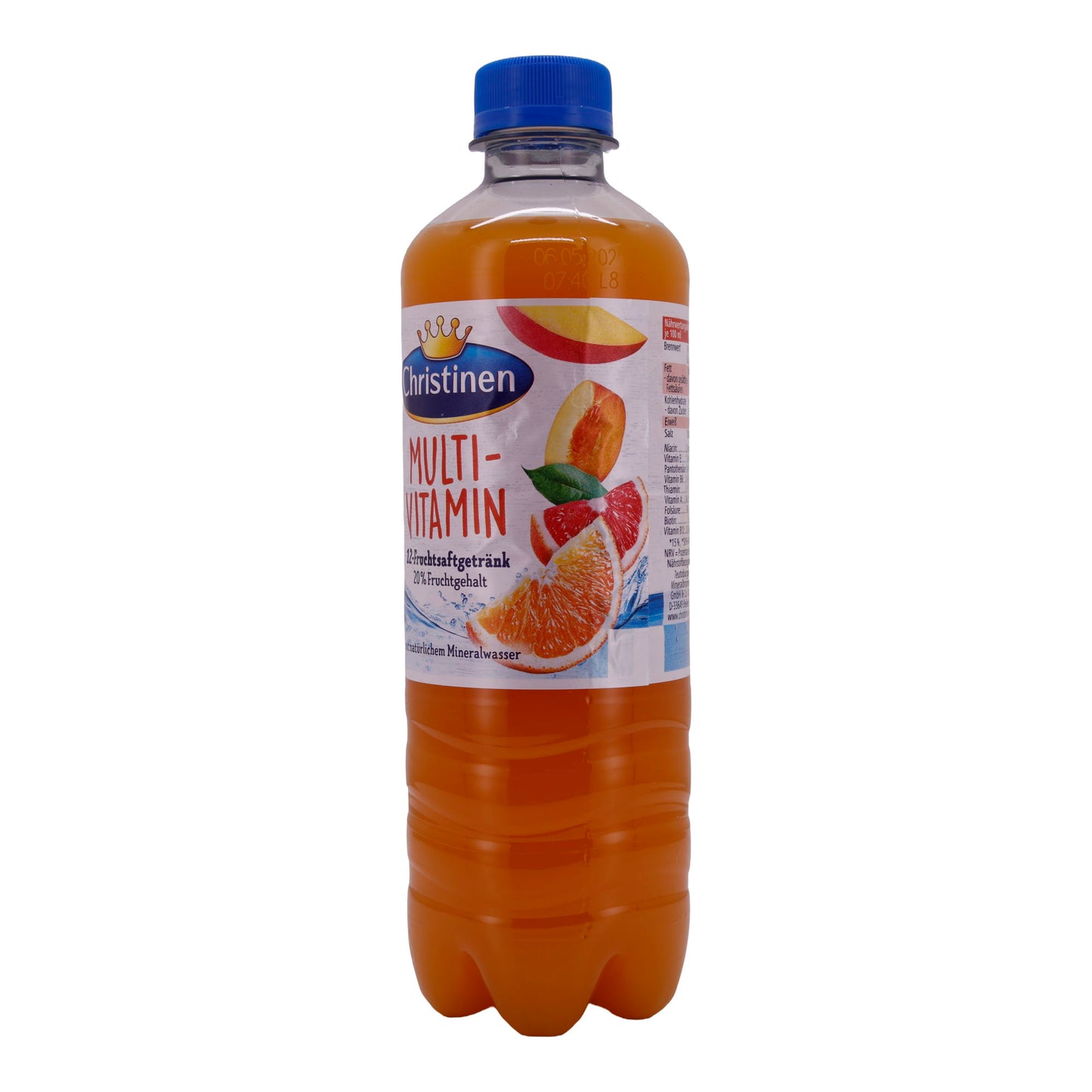 Multivitamine-12-fruitsapdrank Christinen | Drank | Met natuurlijk mineraalwater en 20% vruchtgehalte | 0,5 L