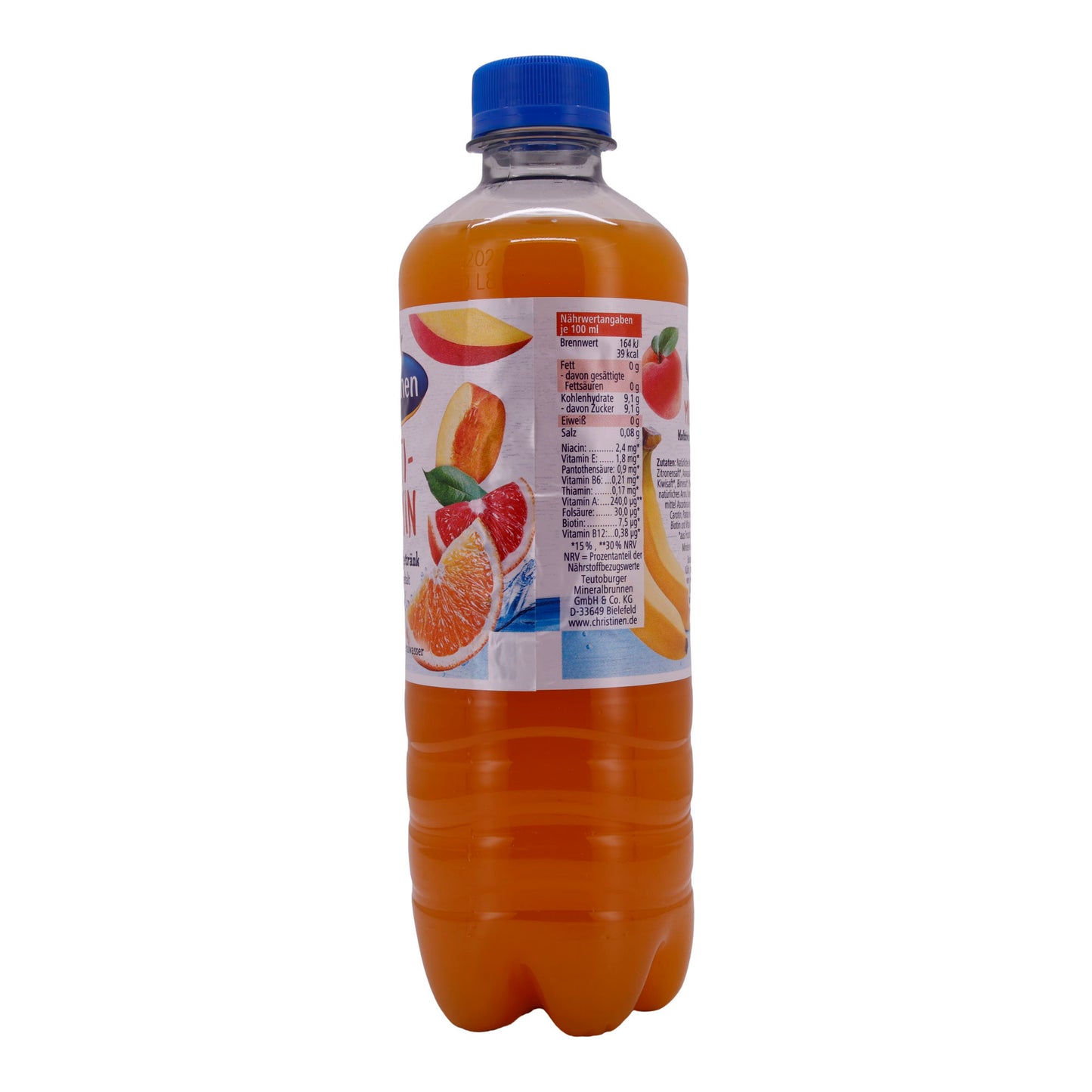 Multivitamine-12-fruitsapdrank Christinen | Drank | Met natuurlijk mineraalwater en 20% vruchtgehalte | 0,5 L