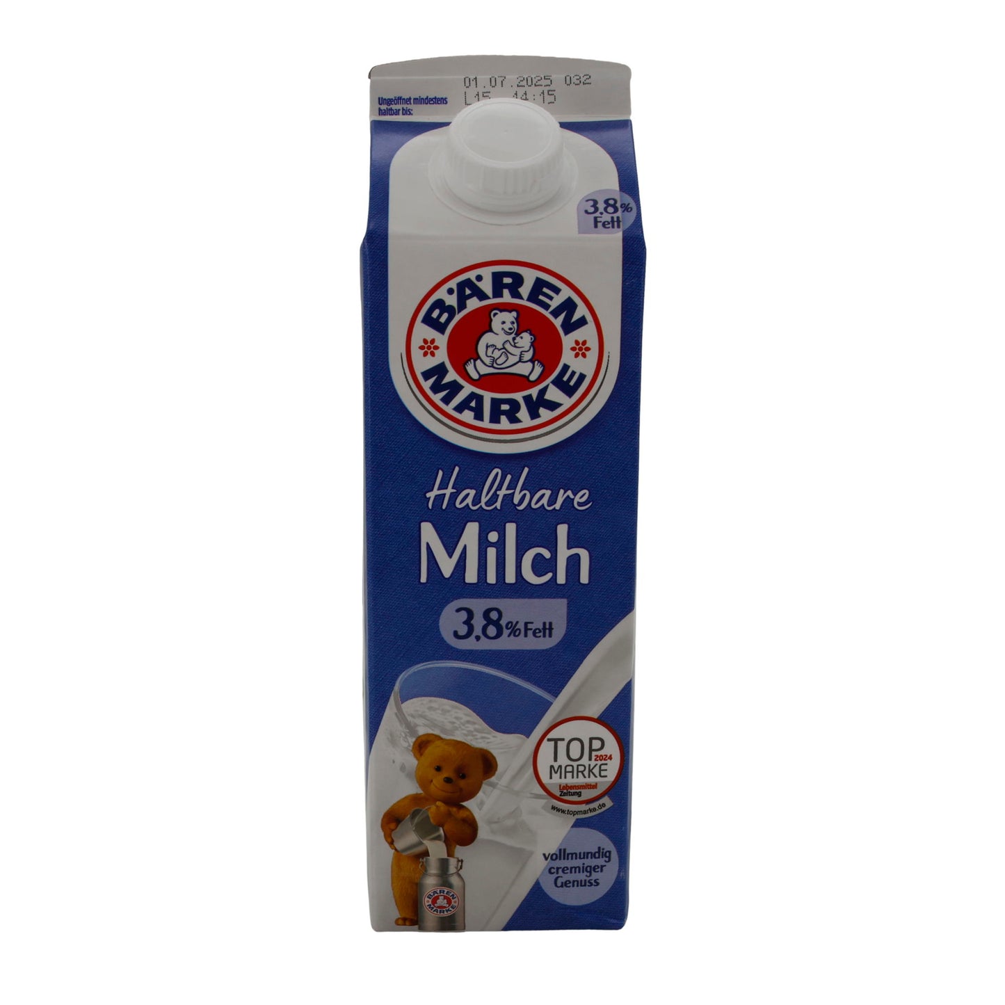 Milch Bärenmarke Haltbare Milch 3,8 % Fett | Vollmundig cremig | 1 l