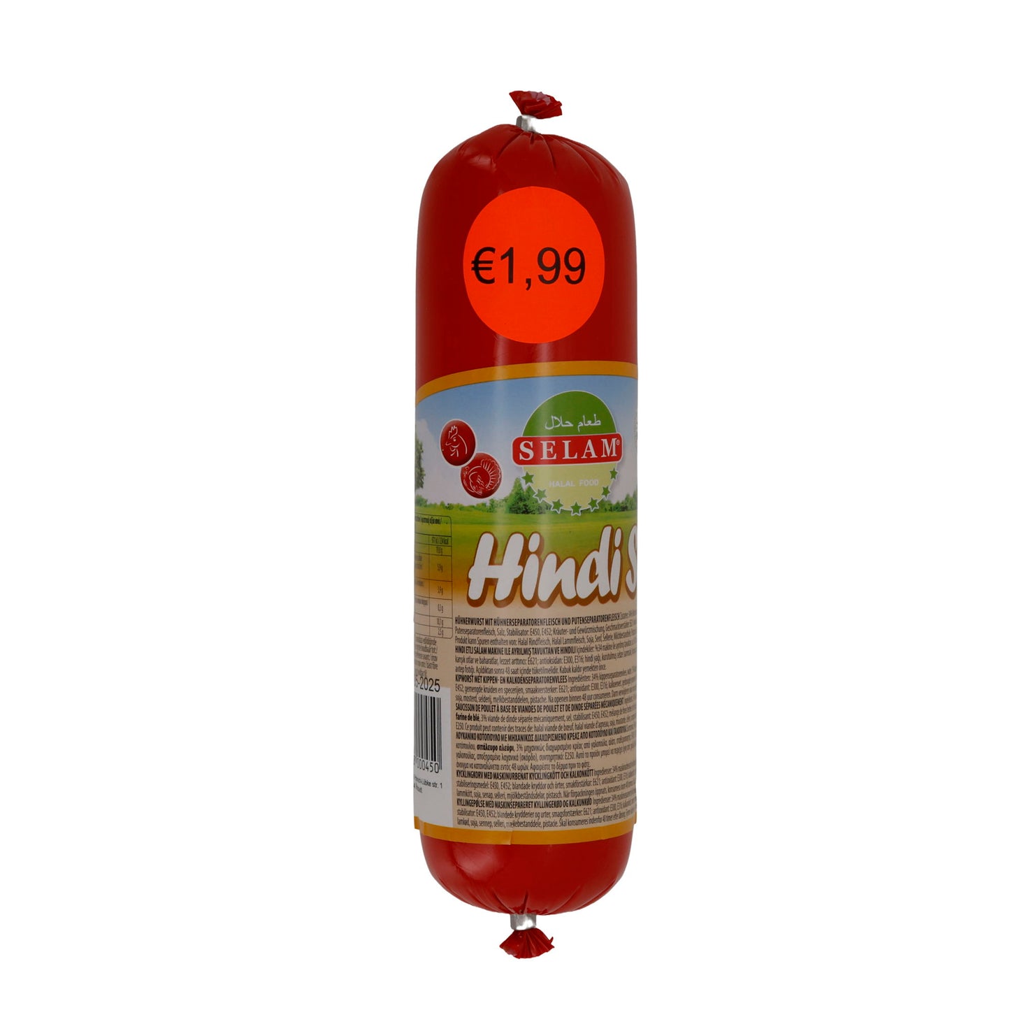 Mortadella Selam | Mortadella Indiana | Mortadella di tacchino Halal, versatile | 500 g