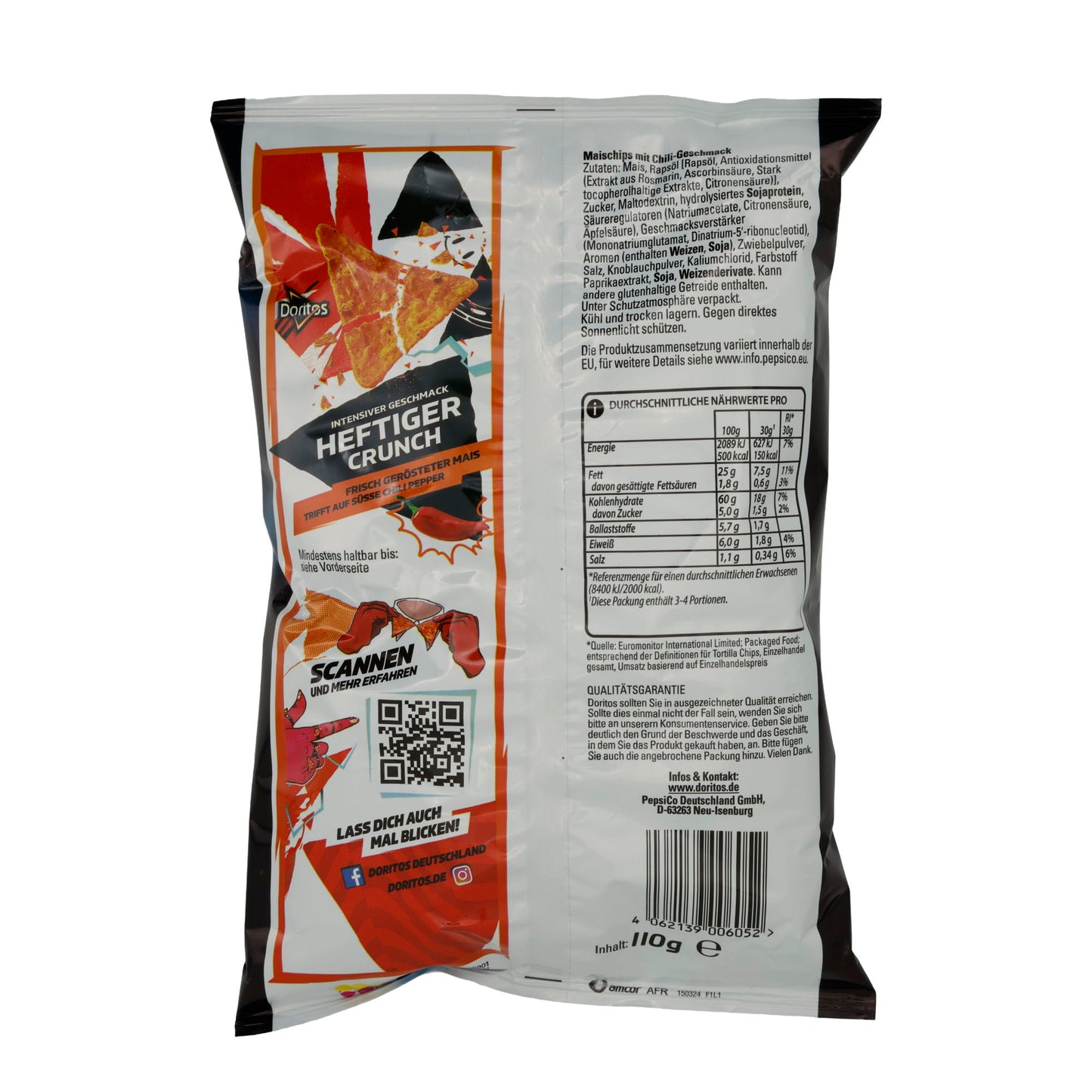 Tortilla-Chips Doritos Sweet Chili Pepper | Knusprig | Mit würzigem Geschmack | 110 g