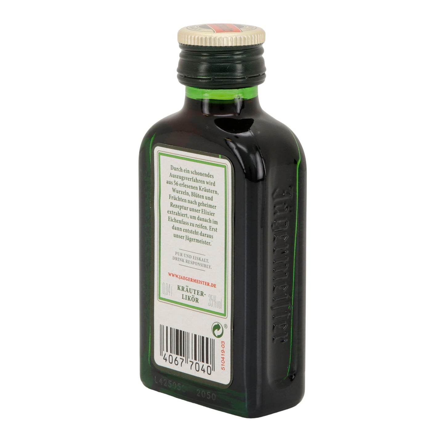 Jägermeister | Kräuterlikör | 56 Kräuter | 35 % vol | 40 ml