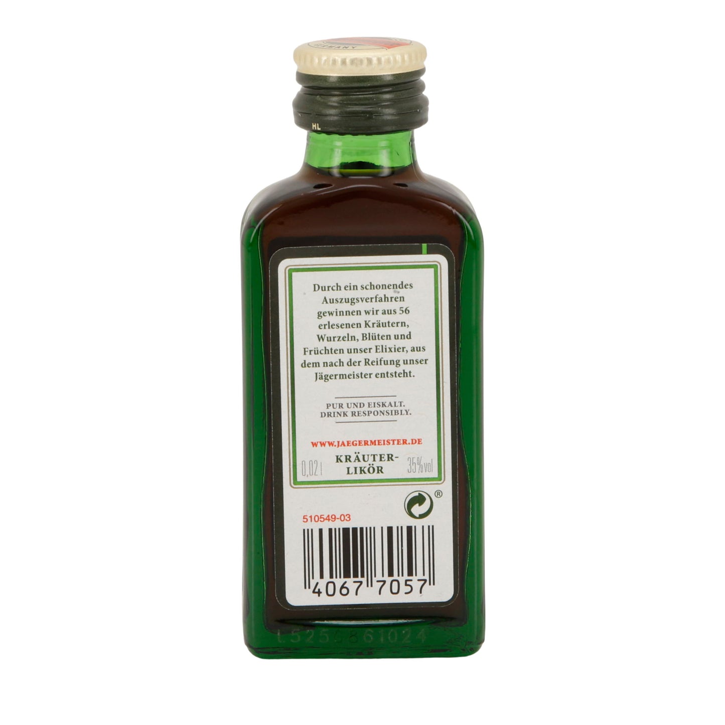 Jägermeister | Kräuterlikör | 56 Kräuter | 35 % vol | 20 ml