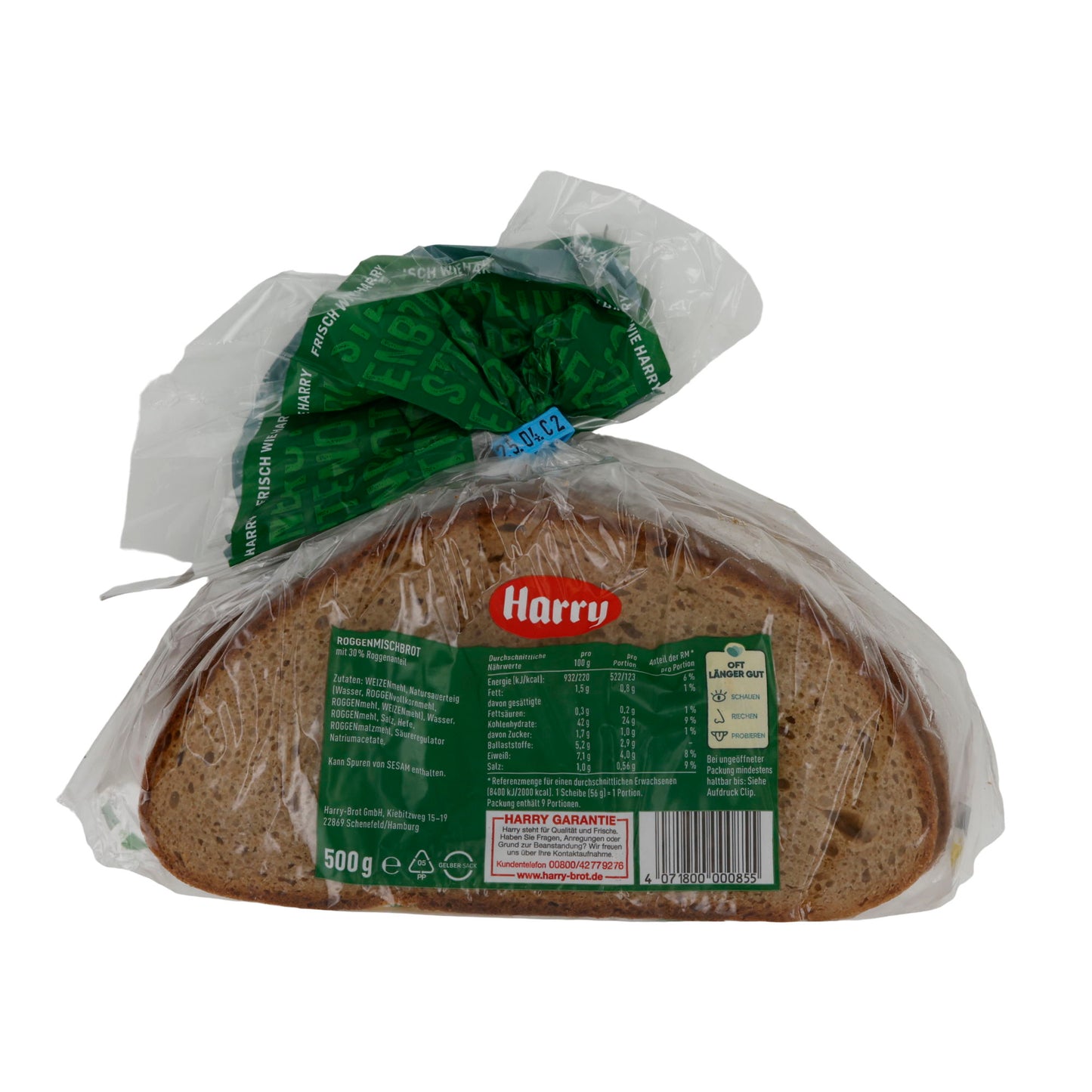 Pain de seigle mixte Harry 1688 | Pain au four à pierre | Savoureux, cuit traditionnellement | 500 g