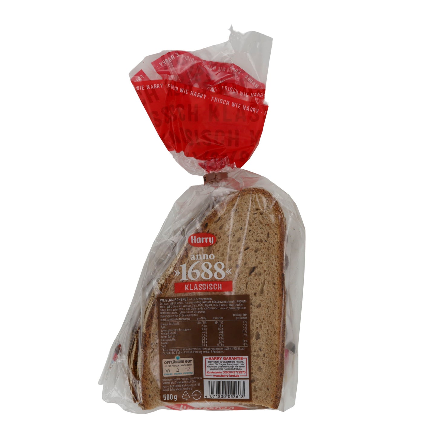 Weizenmischbrot Harry anno 1688 | Klassisch | Mild, für den Alltag | 500 g