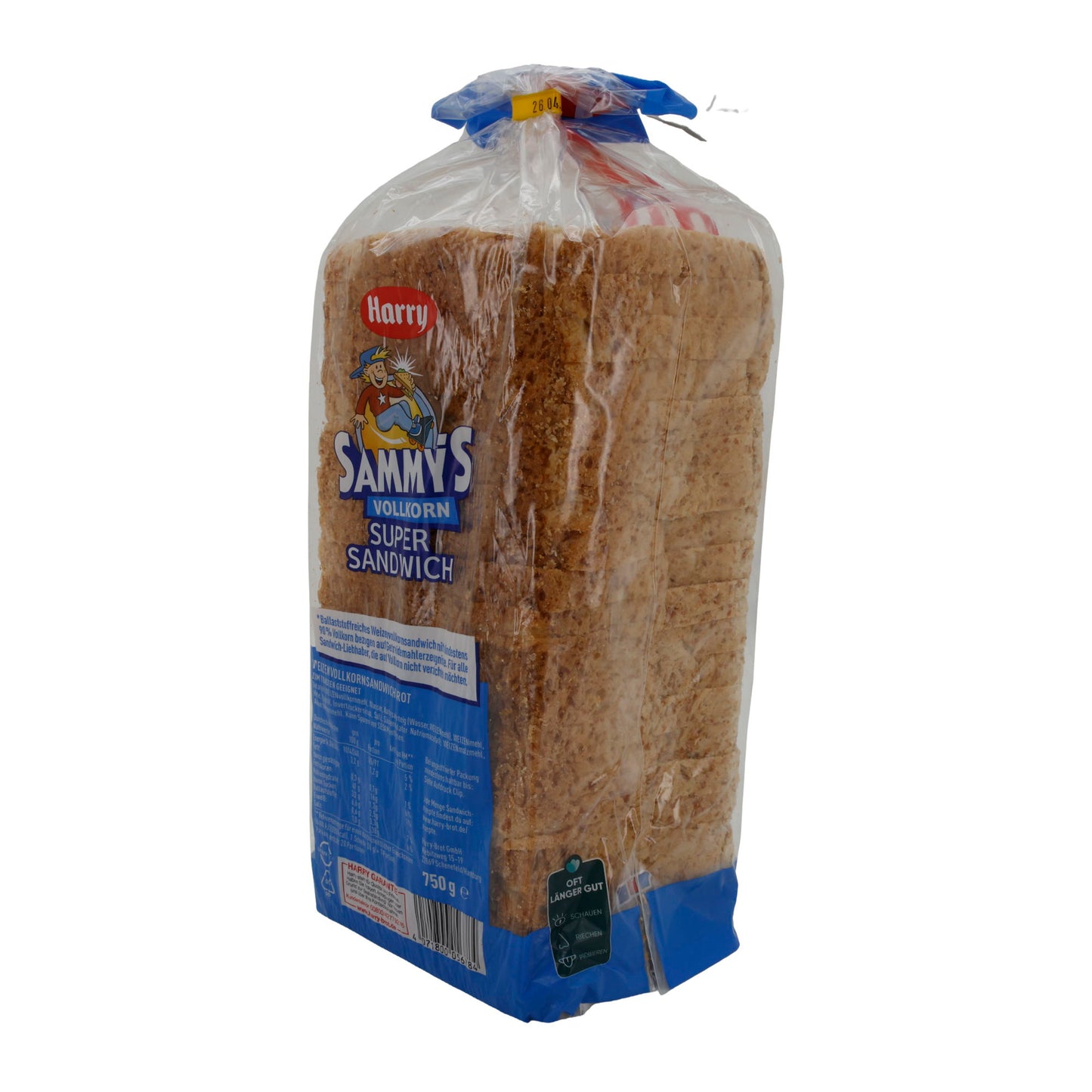 Vollkornbrot Harry Sammys | Super Sandwich | Weich, Toast- und Sandwichbrot | 750 g