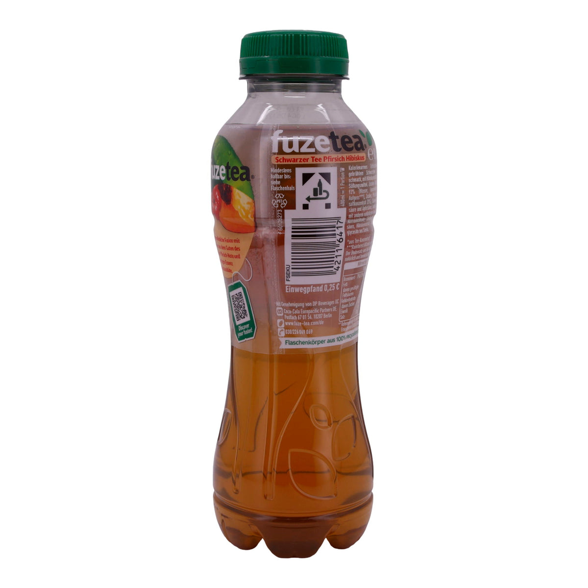 Schwarzer Tee Fuze Tea | Pfirsich Hibiskus | Kalorienarm, erfrischend | 0,4 L COCA COLA