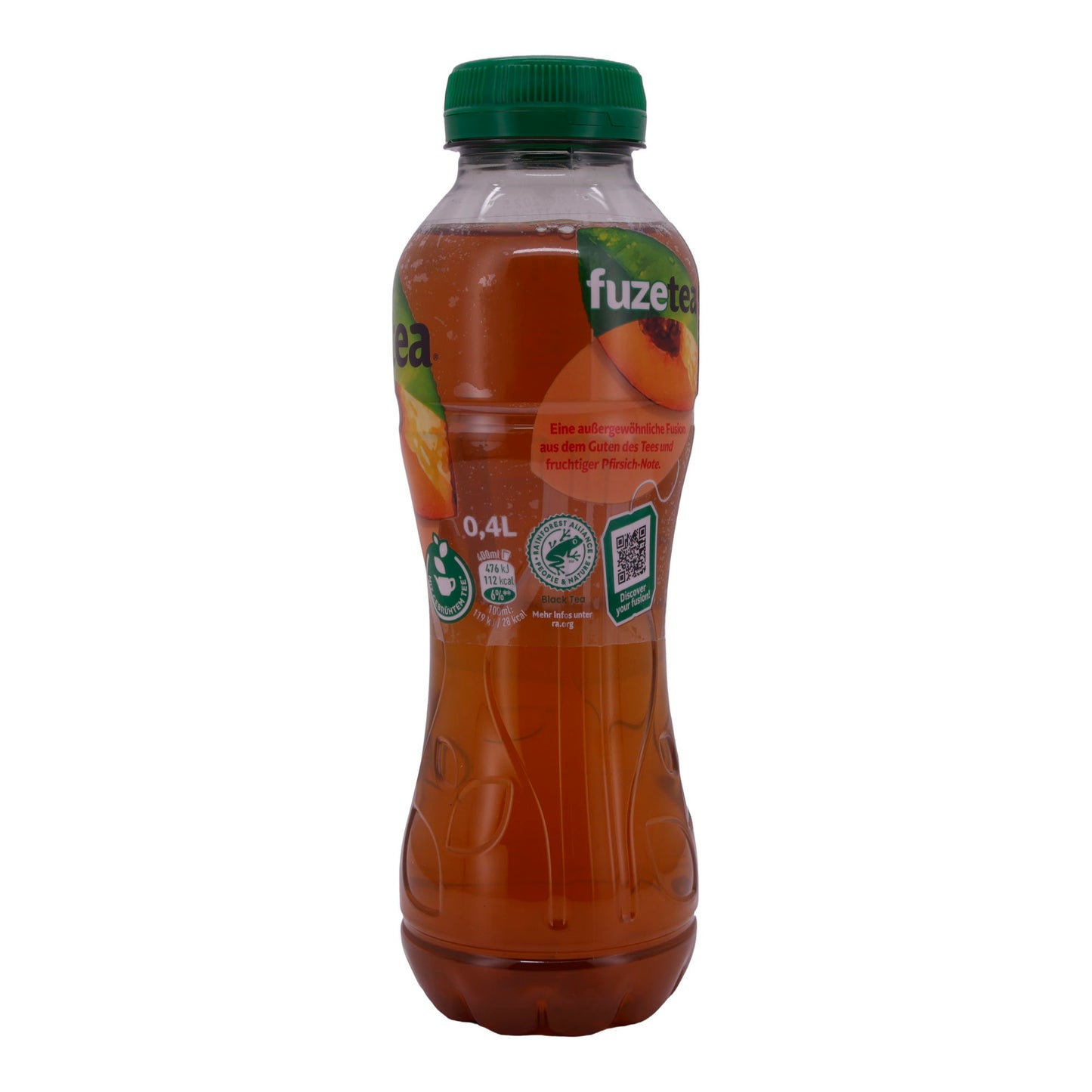 Erfrischungsgetränk Fuze Tea | Schwarzer Tee Pfirsich | Mit natürlichem Pfirsichgeschmack | 0,4 L