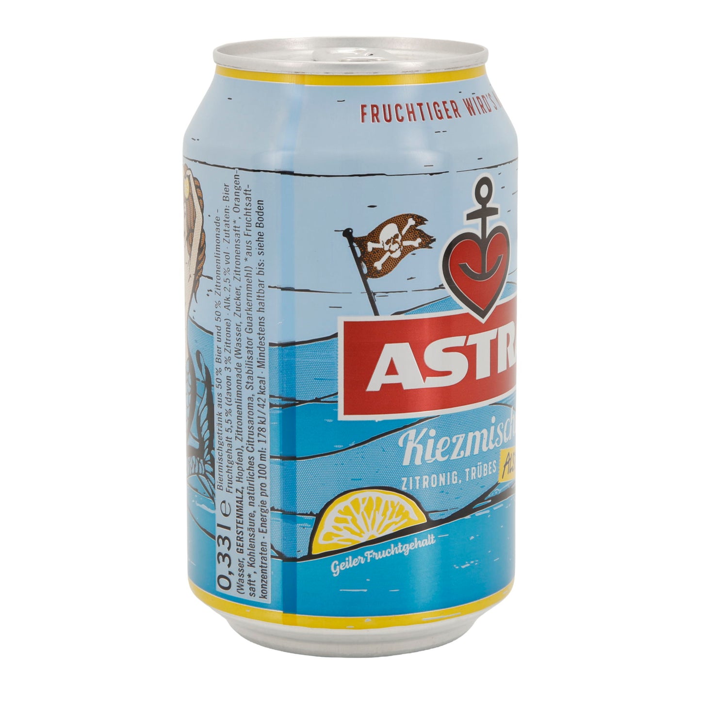 Biermischgetränk Astra Kiezmische Alster | Zitrone, trüb | 2,5 % vol | 0,33 l Dose