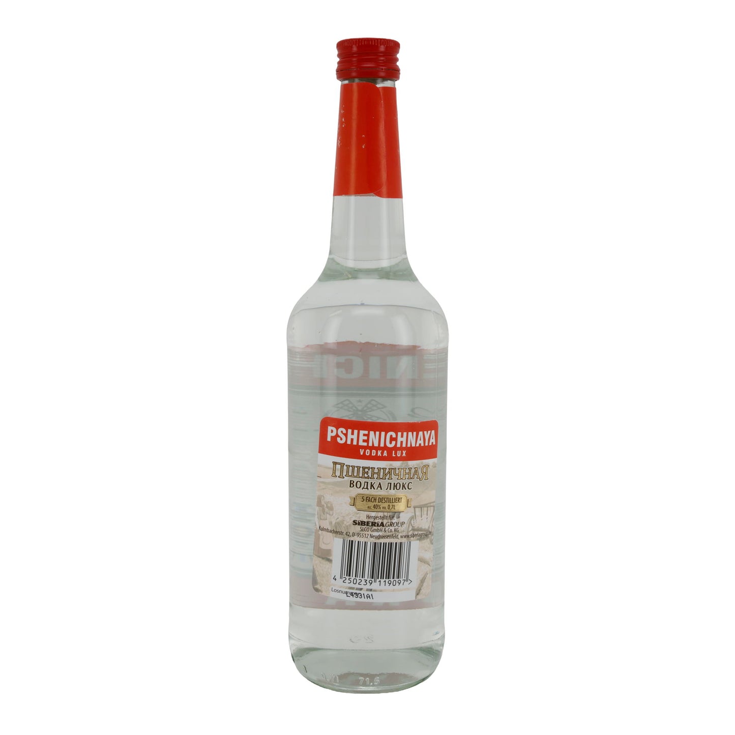 Pshenichnaya | Vodka Lux | Weizenvodka aus Russland | 40 % vol | 0,7 l
