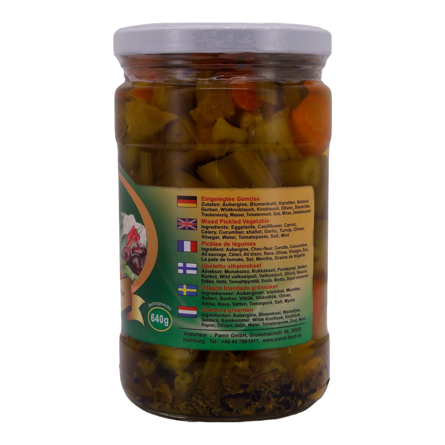 Ingelegde Groenten Pamir | Groenten in Marinade | Pittig | 640 g