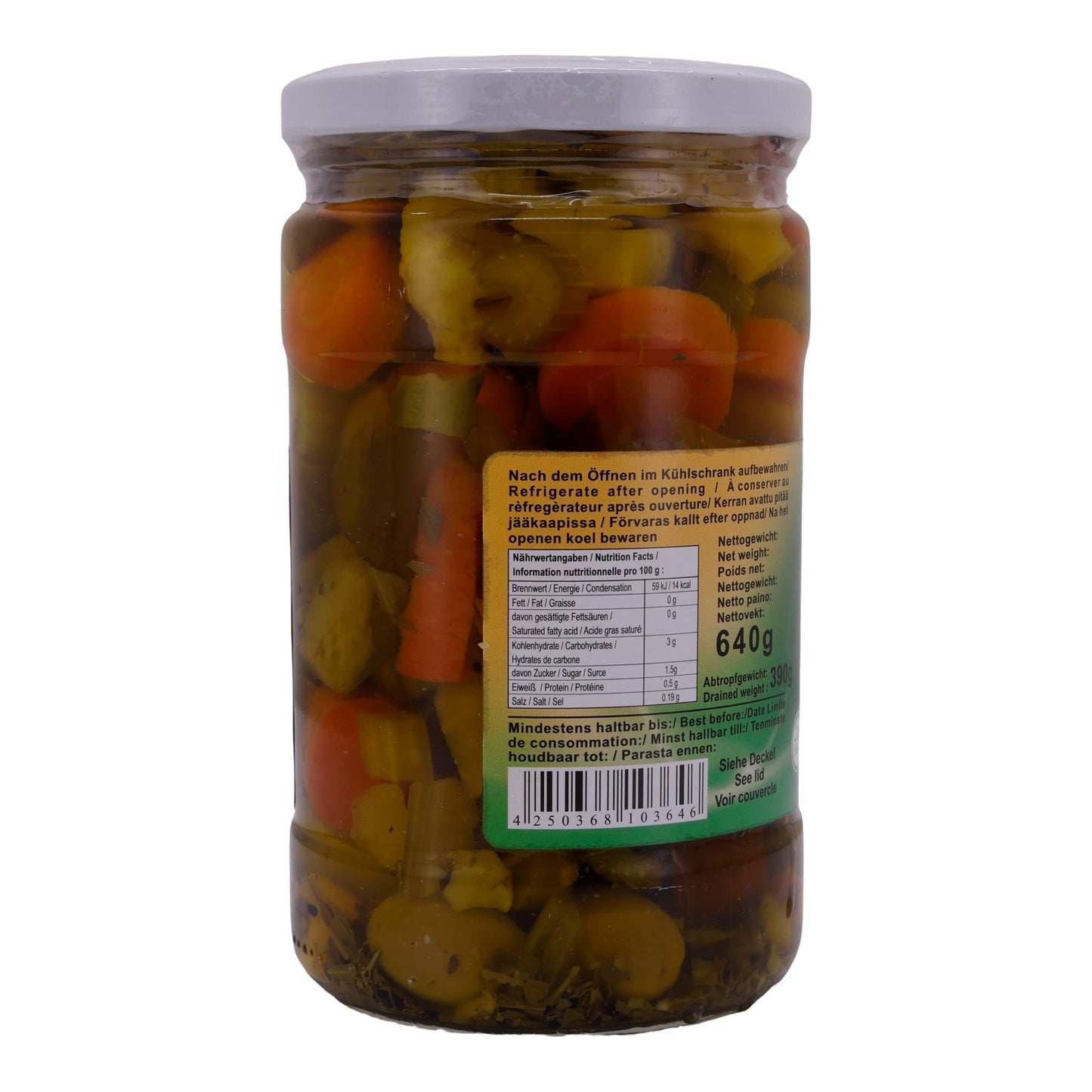 Ingelegde Groenten Pamir | Groenten in Marinade | Pittig | 640 g