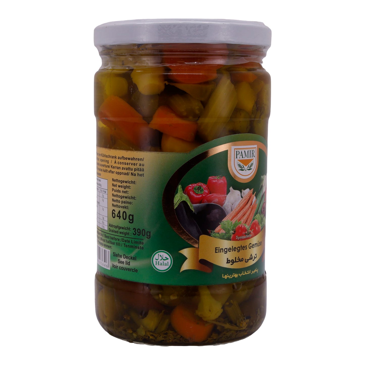 Ingelegde Groenten Pamir | Groenten in Marinade | Pittig | 640 g