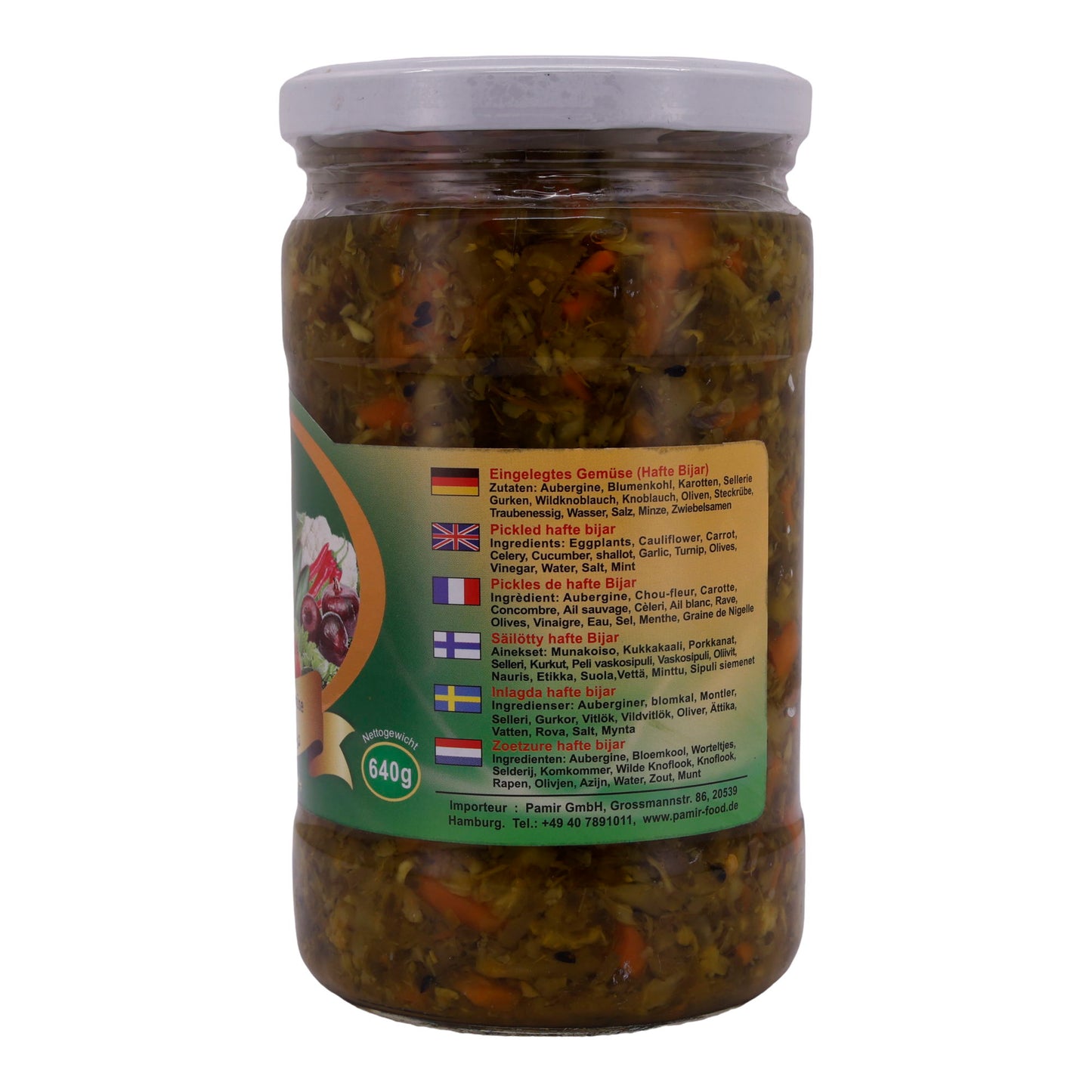 Eingelegtes Gemüse Pamir | Gemüse | Hafte Bjar, – | 640 g