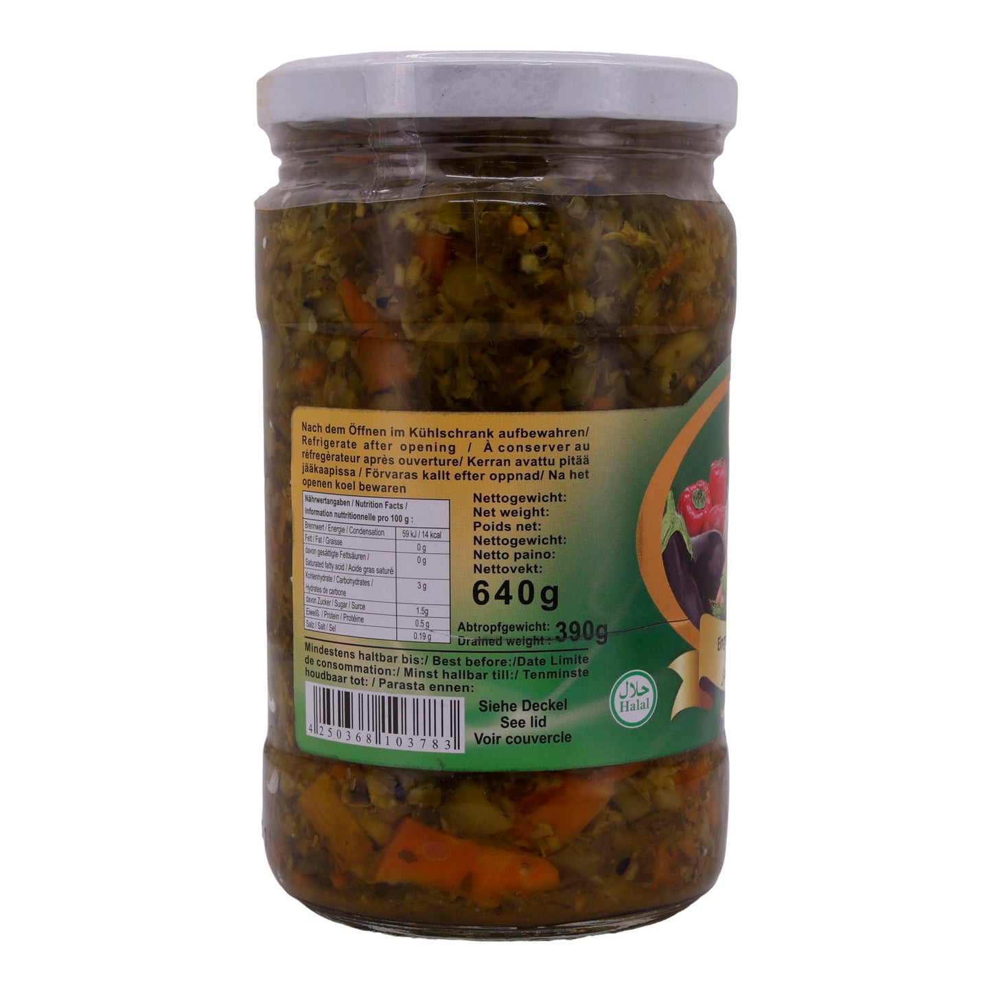 Eingelegtes Gemüse Pamir | Gemüse | Hafte Bjar, – | 640 g