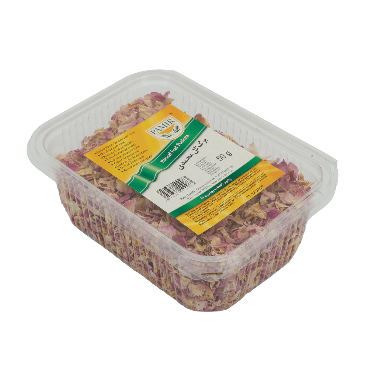 Damaszener-Rosenblüten (ganze Rosenknospen) Pamir | Für Tee, Desserts und orientalische Gerichte | 50 g PAMIR