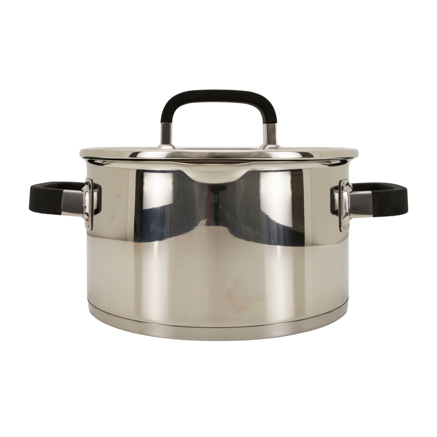 Almina Edelstahl Kochtopf – 22 cm, 4,5 Liter – Induktionsgeeignet mit Glasdeckel