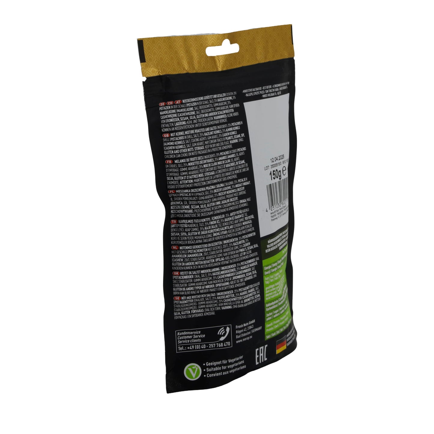 Kavrulmuş ve tuzlu Deluxe Karışım Meray | Kuruyemişler | 150 g