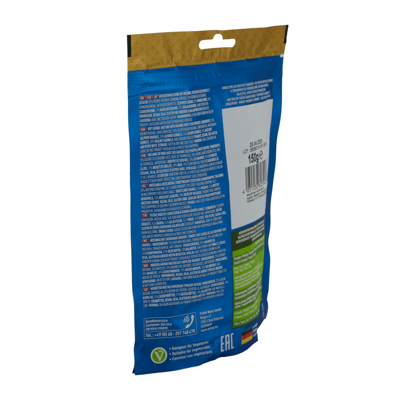 Öğrenci Karışımı Meray | Kuruyemiş Karışımı | Kuru Üzümlü | 150 g
