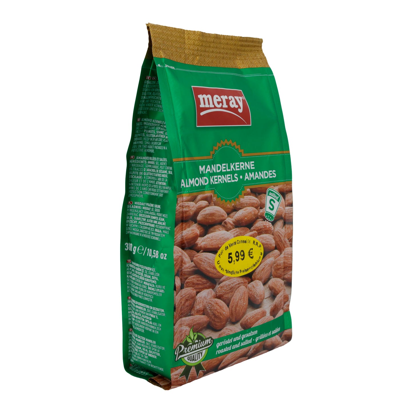 Mandelkerne Meray | Geroosterd en gezouten | Premiumkwaliteit | 300 g