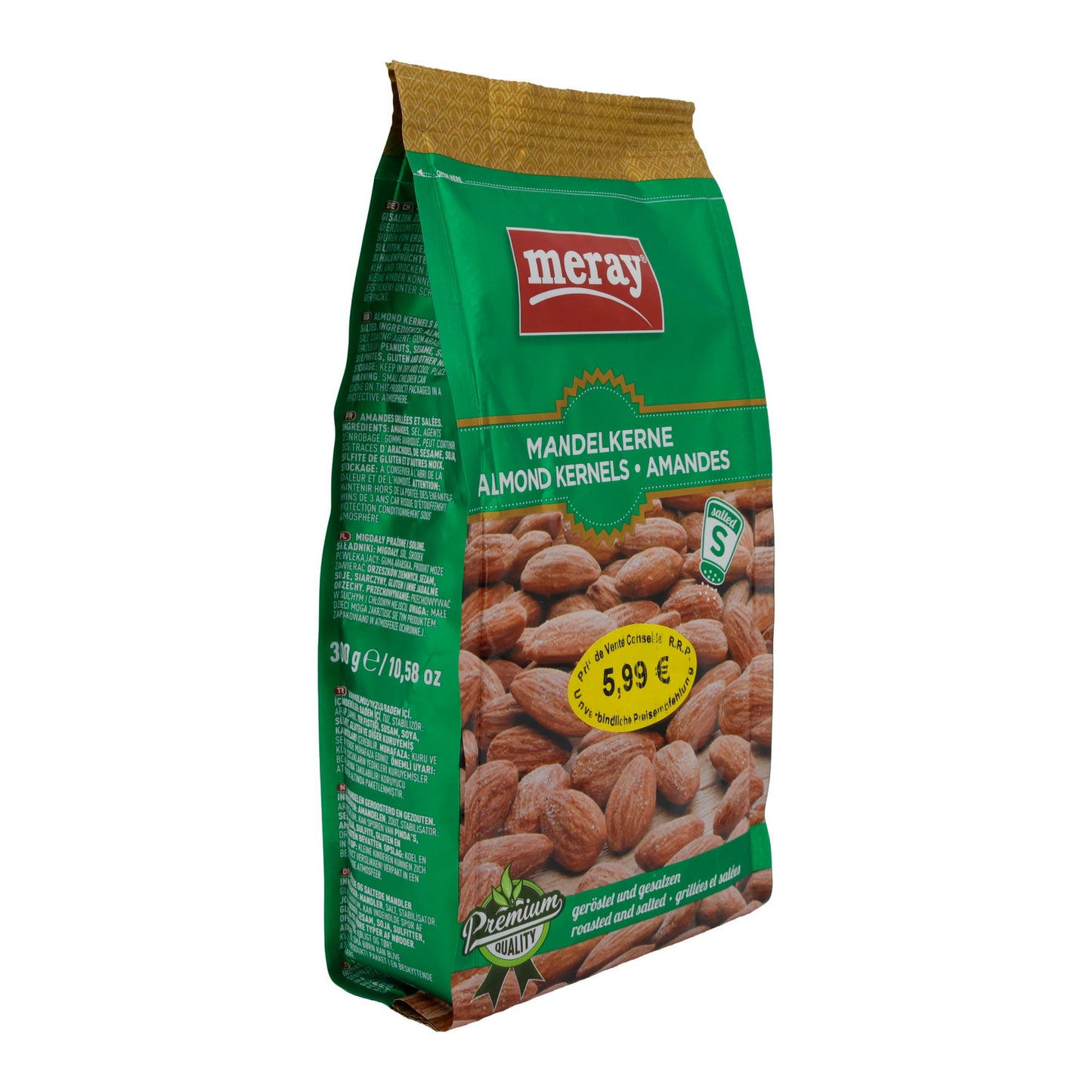 Mandelkerne Meray | Geröstet und gesalzen | Premiumqualität | 300 g MERAY