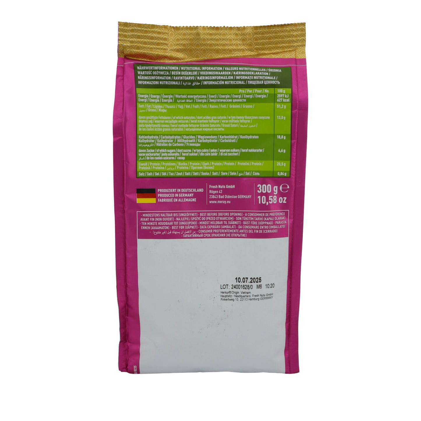 Cashewkerne Meray | Geroosterd en gezouten | Premium snack met fijne smaak | 300 g