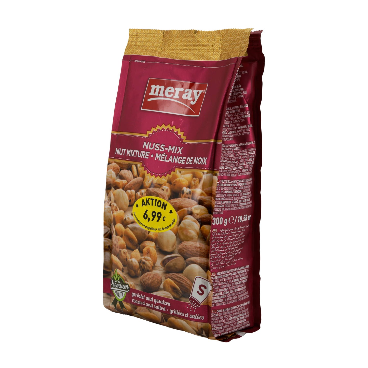 Nootmix Meray | Geroosterd en gezouten | Premiumkwaliteit | 300 g