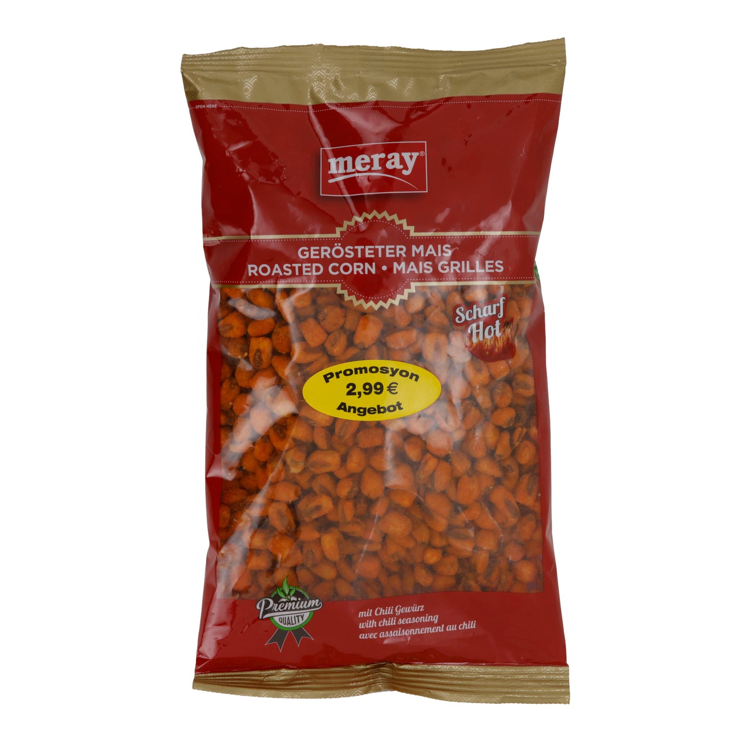 Gerösteter Mais Meray | Scharf | Würziger Snack mit Chili | 300g