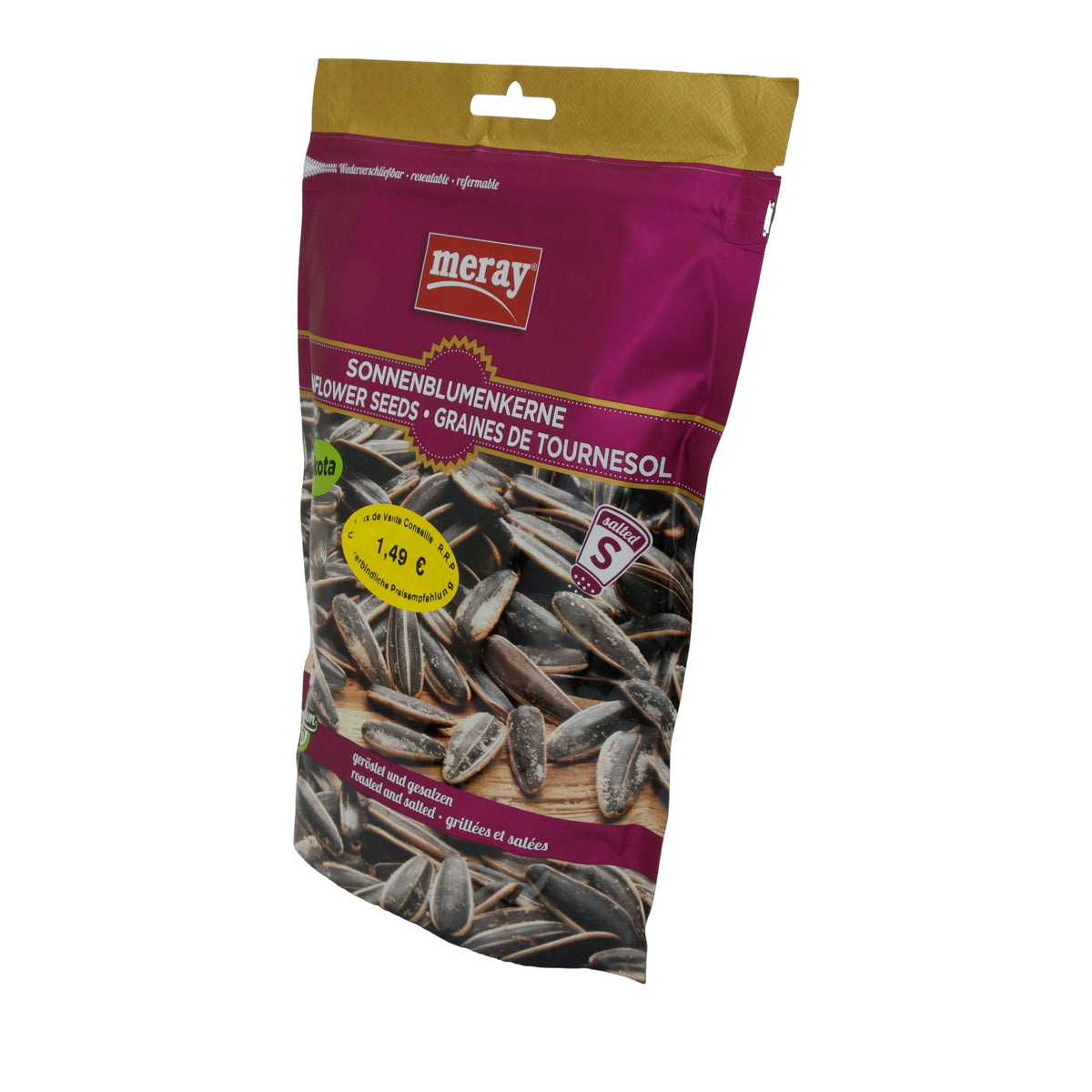 Sonnenblumenkerne Dakota Meray | Geröstet und gesalzen | Für den Snack-Genuss | 125 g MERAY