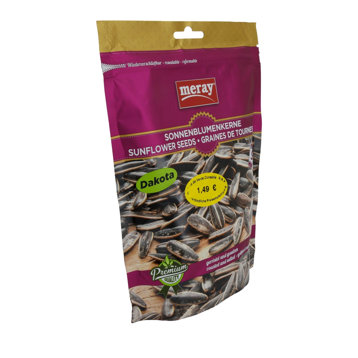 Sonnenblumenkerne Dakota Meray | Geröstet und gesalzen | Für den Snack-Genuss | 125 g MERAY