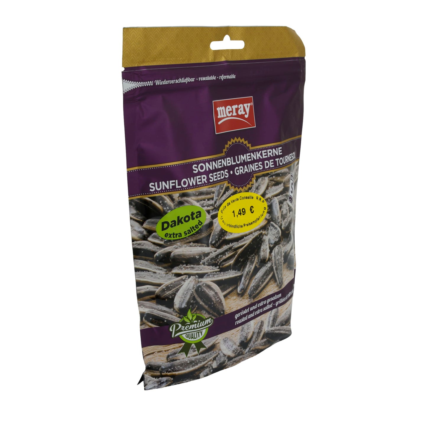 Sonnenblumenkerne Meray | Extra Salzig | Gegrillt und extra gesalzen | 125 g