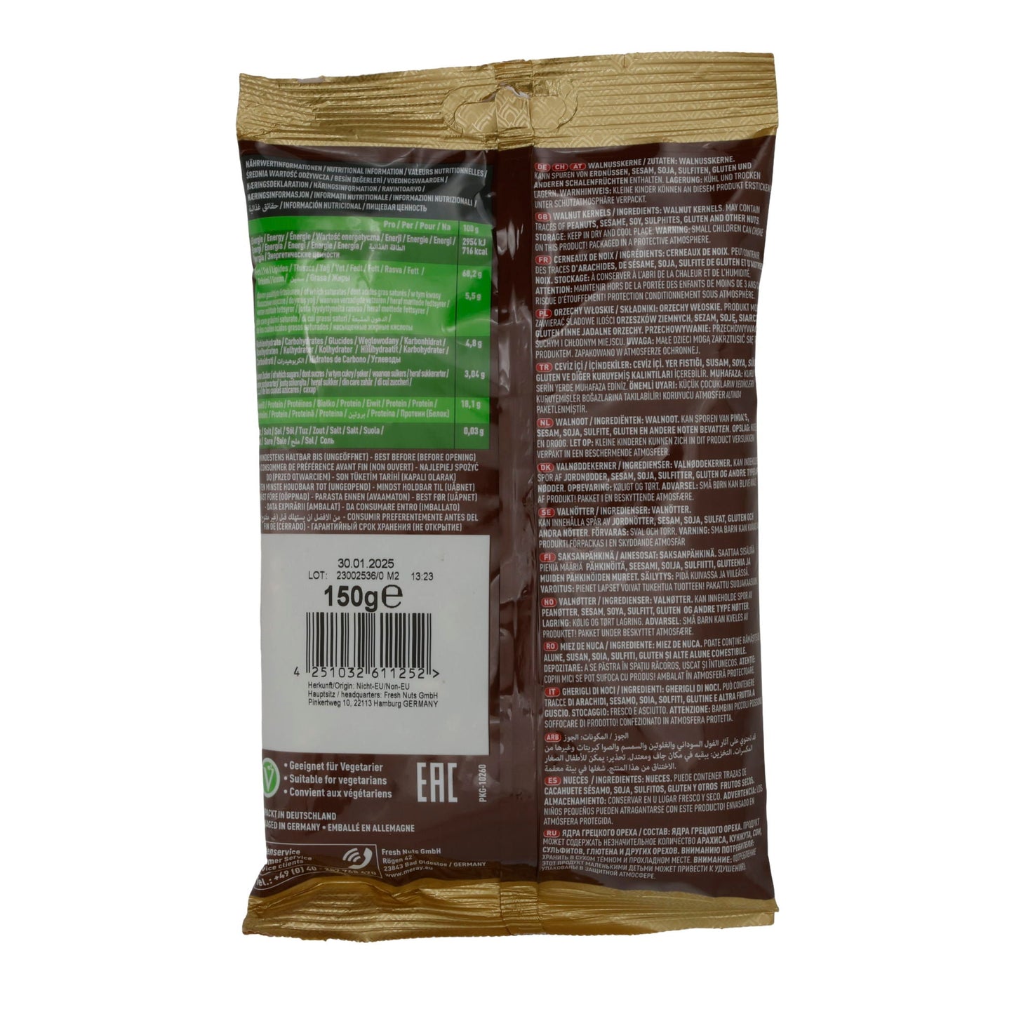 Walnusskerne Meray | Nuss | 100 % natürlich | 150g MERAY