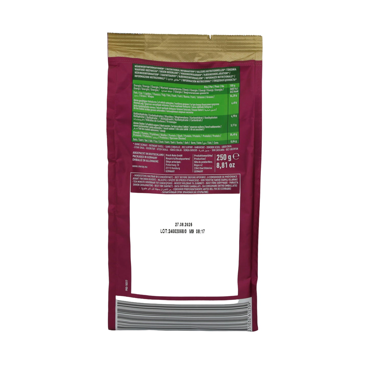 Sonnenblumenkerne Meray | Dakota Original | Geröstet und gesalzen | Premium Qualität 250g