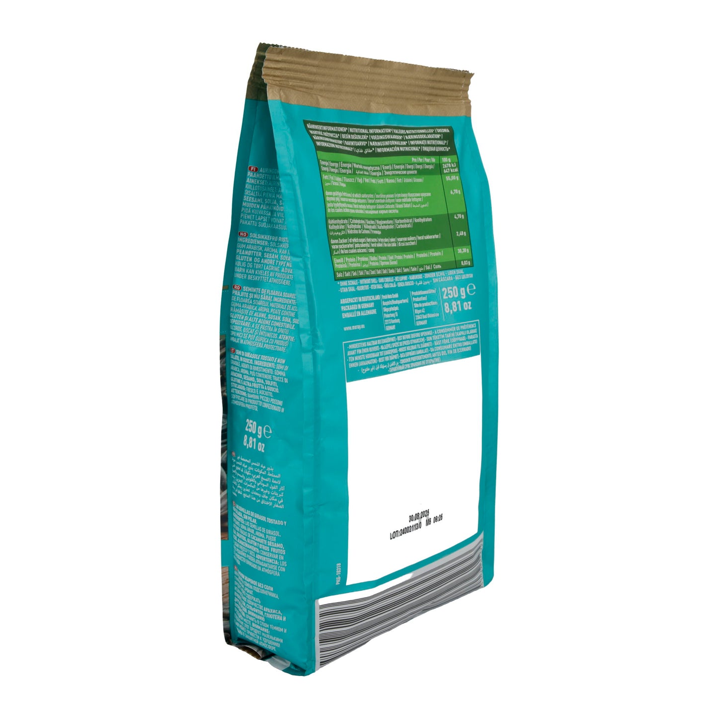 Premium zonnebloempitten Dakota Meray | Zonnebloempitten | Geroosterd en ongezouten | 250 g