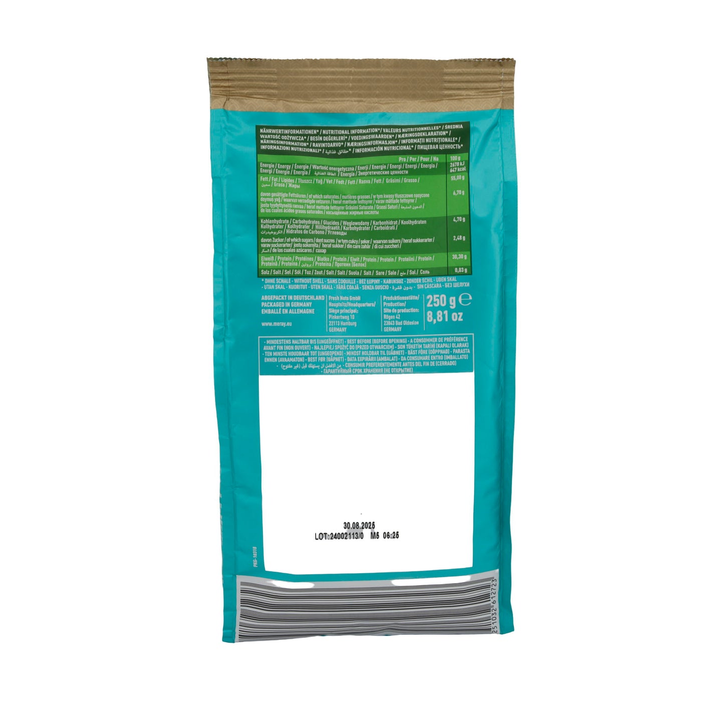 Premium zonnebloempitten Dakota Meray | Zonnebloempitten | Geroosterd en ongezouten | 250 g
