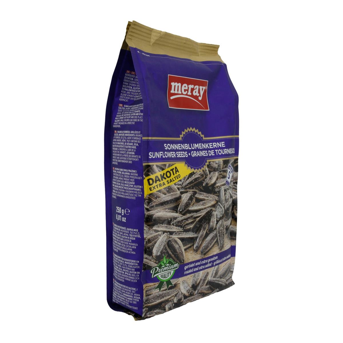Sonnenblumenkerne Dakota Premium Meray | Extra Salted | Geröstet & gesalzen | 250 g Packung MERAY
