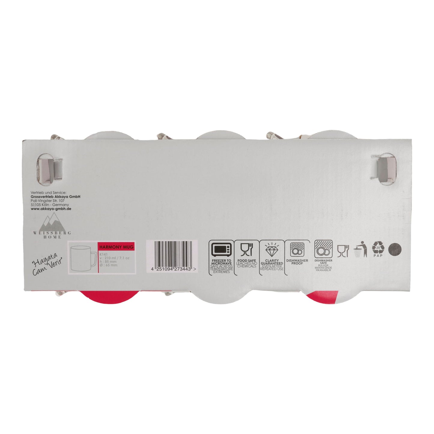 Weissberg Harmony Mug Glass mit Henkel K141