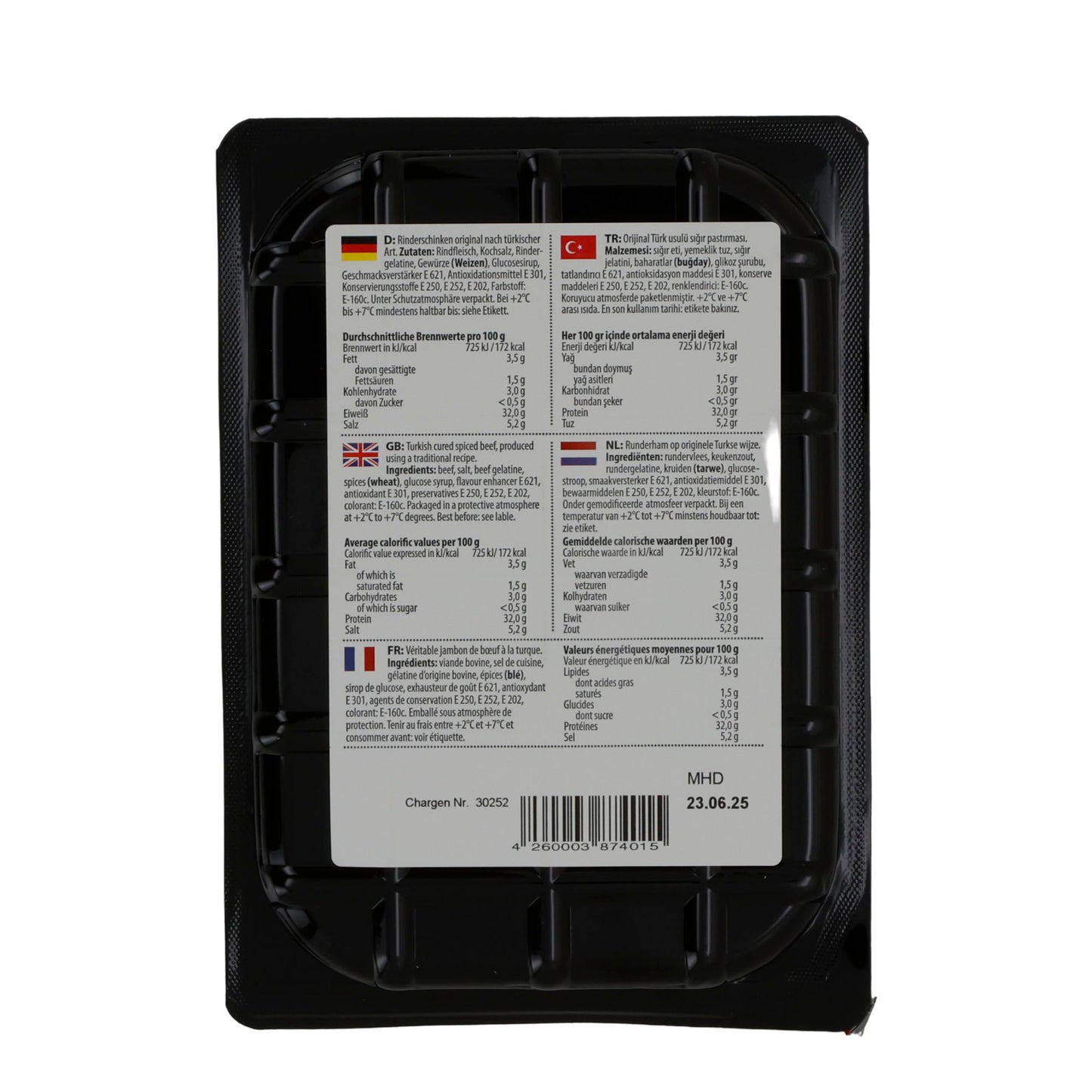 Rinderschinken Öz Kayseri | Pastirma | Traditionell, würzig | 100 g