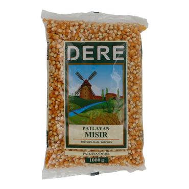 Popcorn-Mais Dere | Patlayan Mısır | Für frischen Snackgenuss | 1000 g DERE