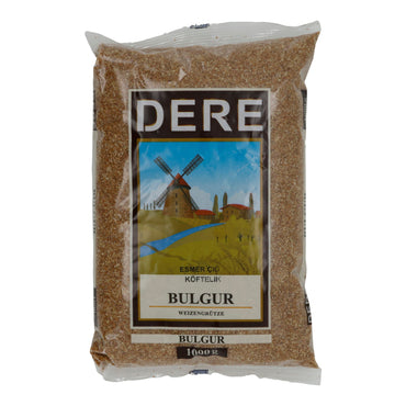 Feine Weizengrütze Dere Bulgur braun | Für Çiğ Köfte und orientalische Gerichte | 1000 g DERE