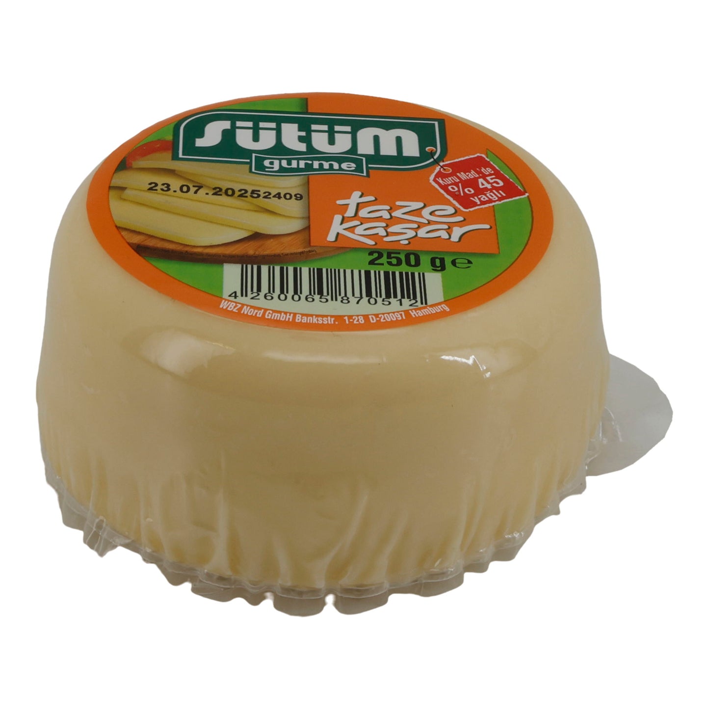 Käse Sütüm Gurme Formaggio Fresco Kaşar | Käse | Formaggio a pasta semidura turco | 250 g