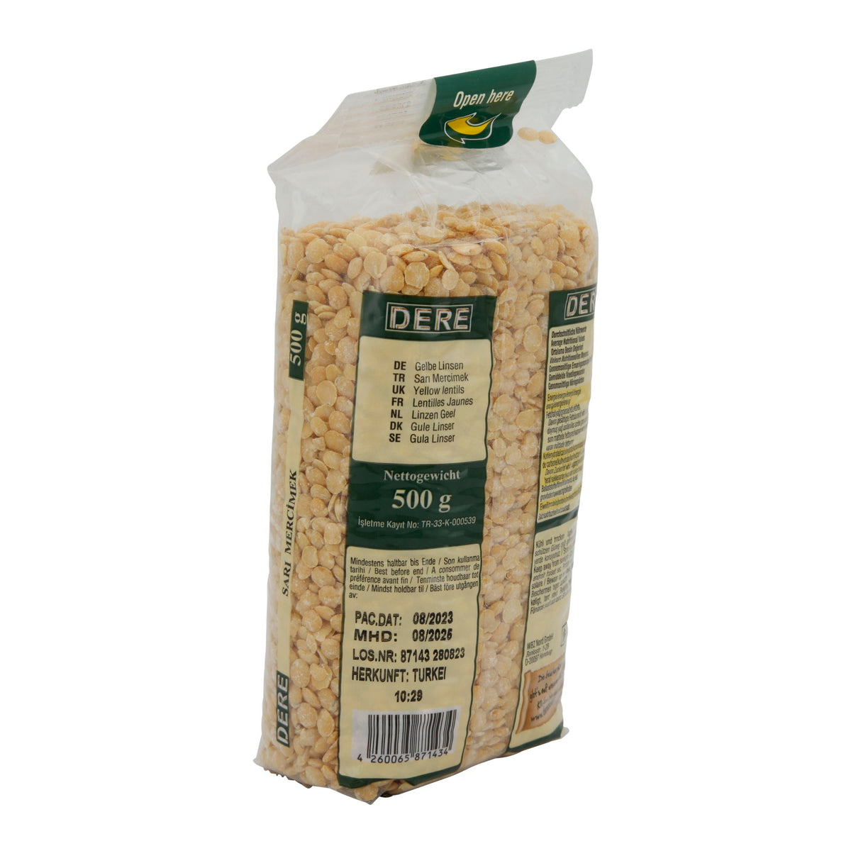 Linsen Dere | Gelb | Sarı Mercimek | 500g DERE
